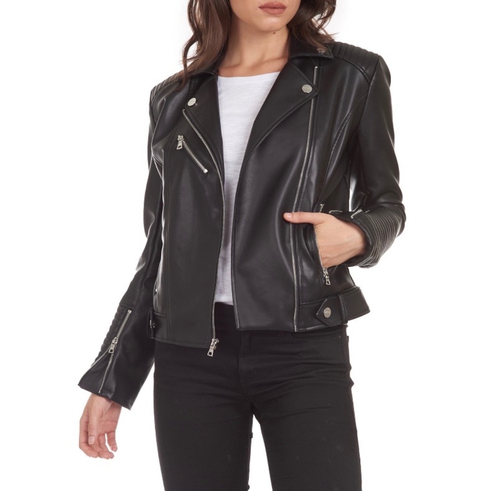 Kendall & Kylie Faux Leather Moto Jacket